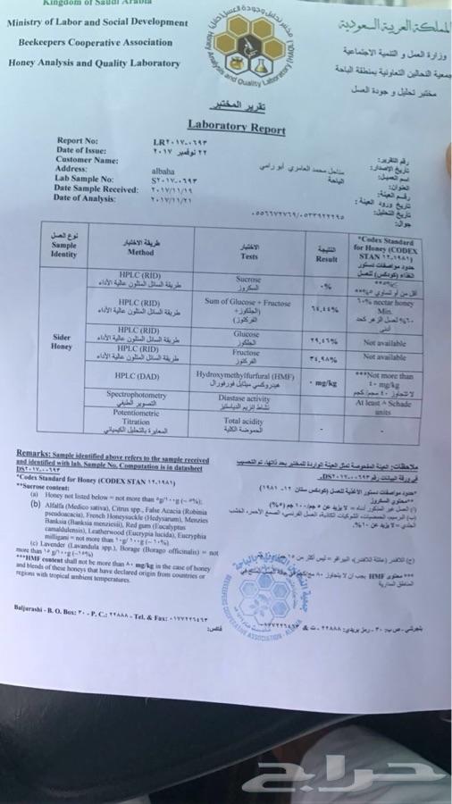 عسل سدر سمر طلح مضمون
