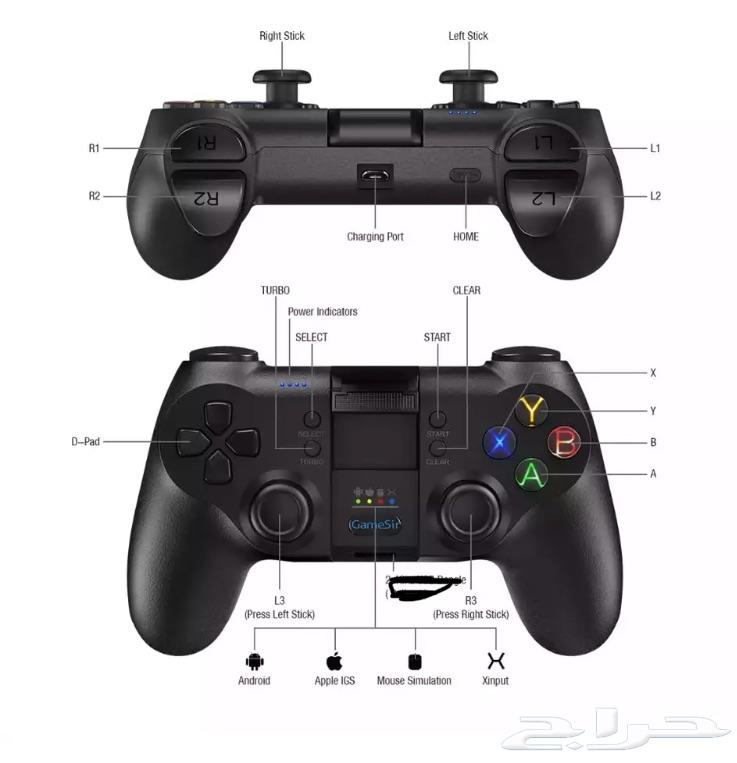 يد تحكم نوع gamesir t1S ايفون و