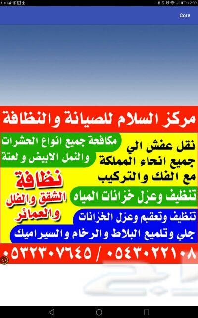 نظافة خزانات بجده نظافة فلل شقق رش حشرات