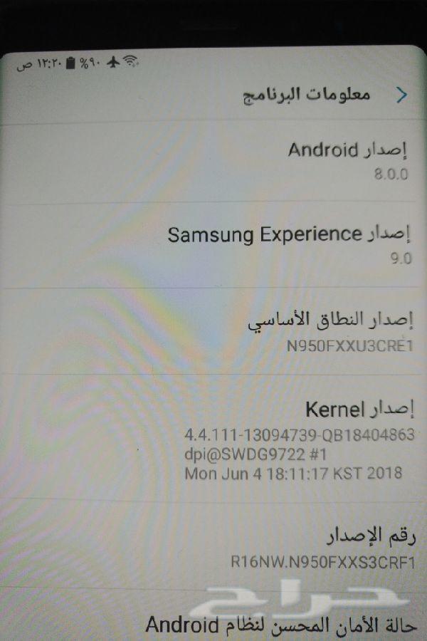 للبيع نوت 8 اسود وسماعات سامسونق ايكون اكس 18