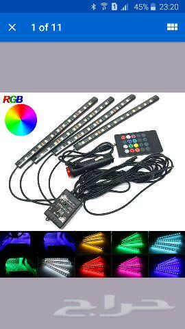 اضاءات داخلية للسيارات led و aux بلوتوث