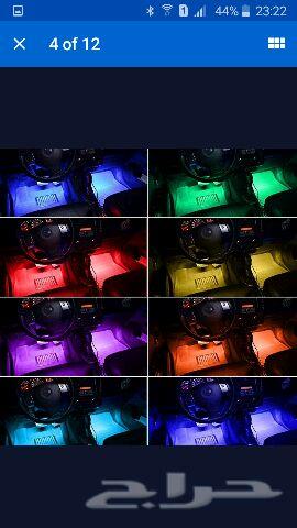 اضاءات داخلية للسيارات led و aux بلوتوث