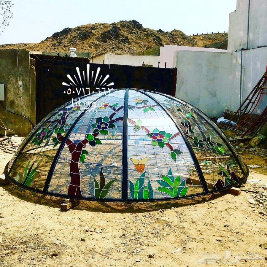 قبب الزجاج المعشق جده مكه الطايف ابها نجران