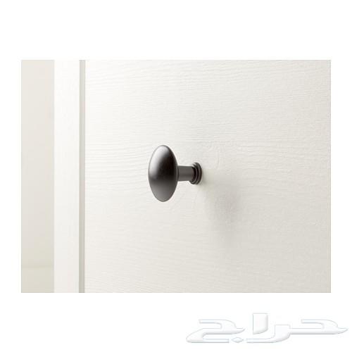 مكتب إيكيا مع رف علوي خشب صلب Hemnes