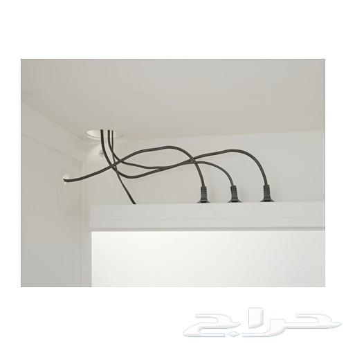 مكتب إيكيا مع رف علوي خشب صلب Hemnes