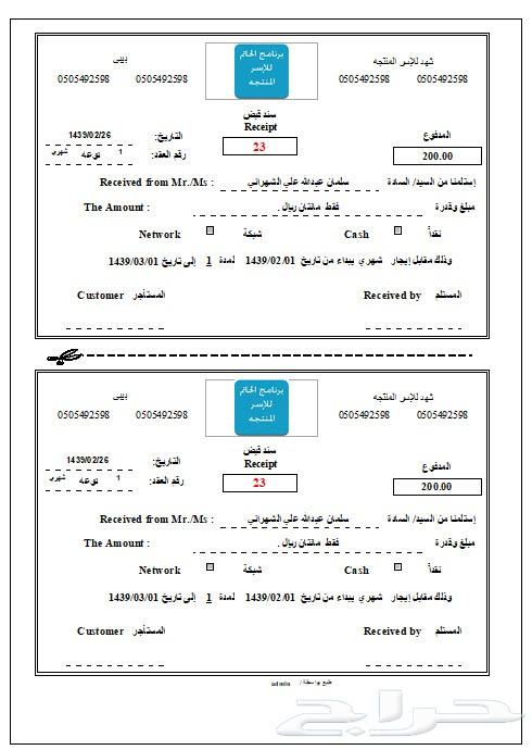 برنامج خاص بمحلات الاسر المنتجه