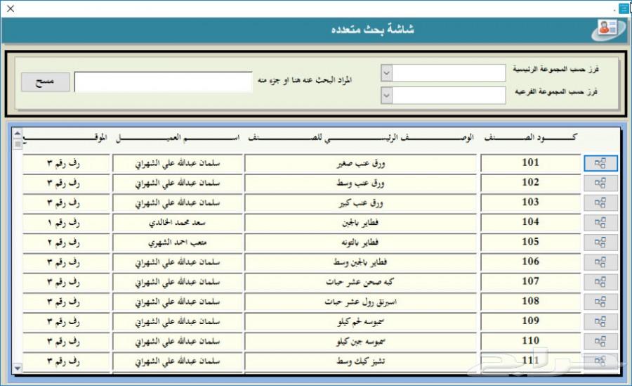 برنامج خاص بمحلات الاسر المنتجه