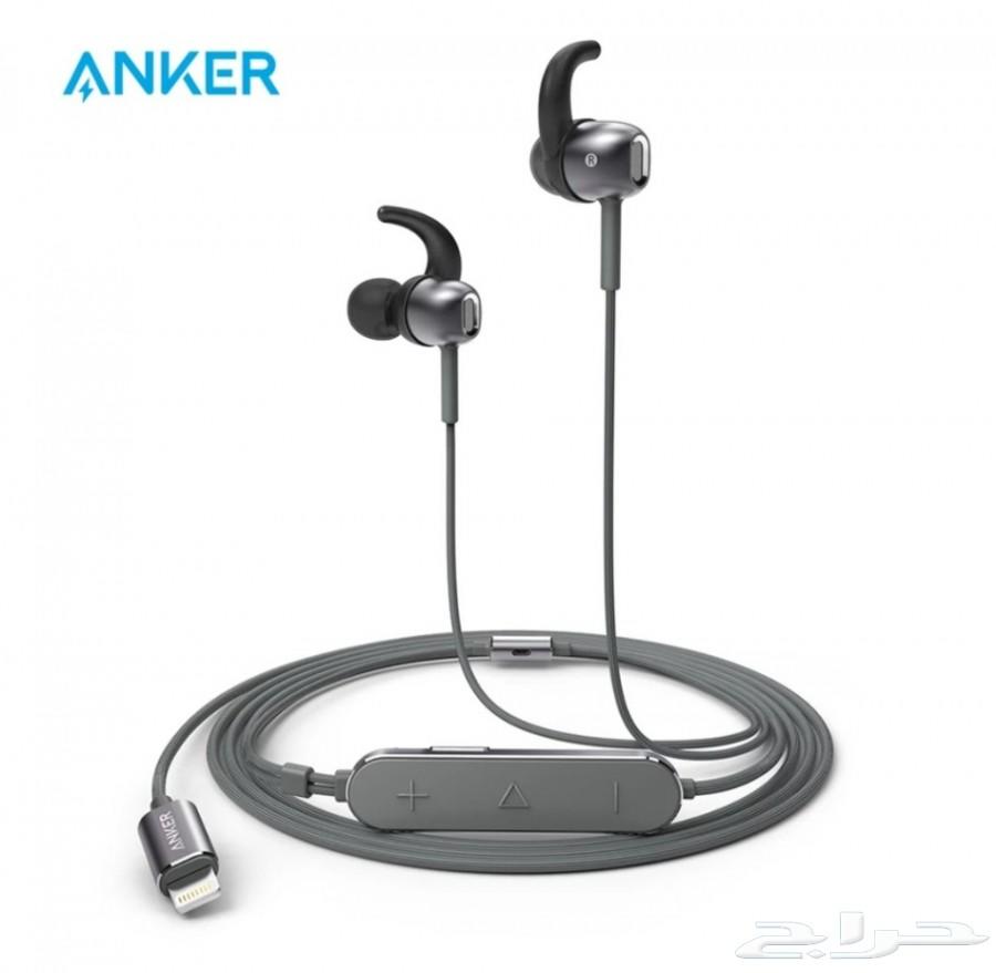 سماعات ايفون 7و8و10X انكر الأصلي soundbuds IE