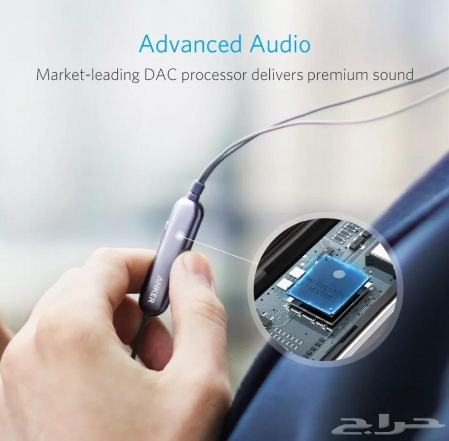 سماعات ايفون 7و8و10X انكر الأصلي soundbuds IE