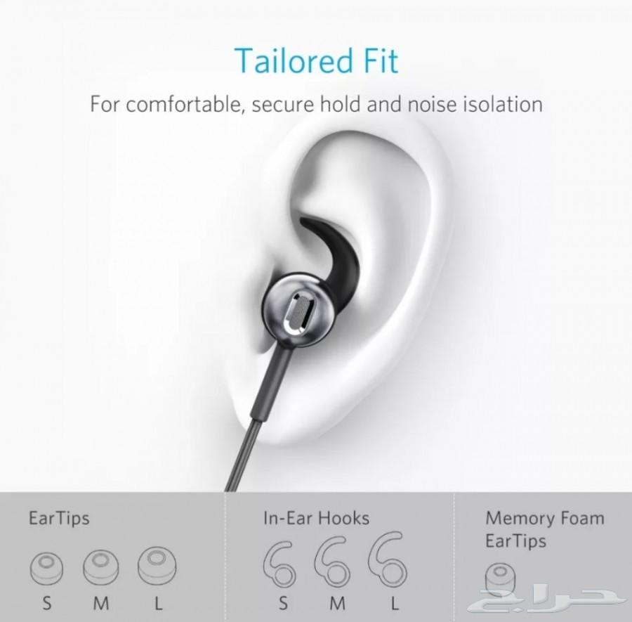 سماعات ايفون 7و8و10X انكر الأصلي soundbuds IE
