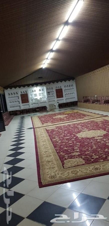 للبيع منتجع وارض مثمرة بالقاعد بحائل