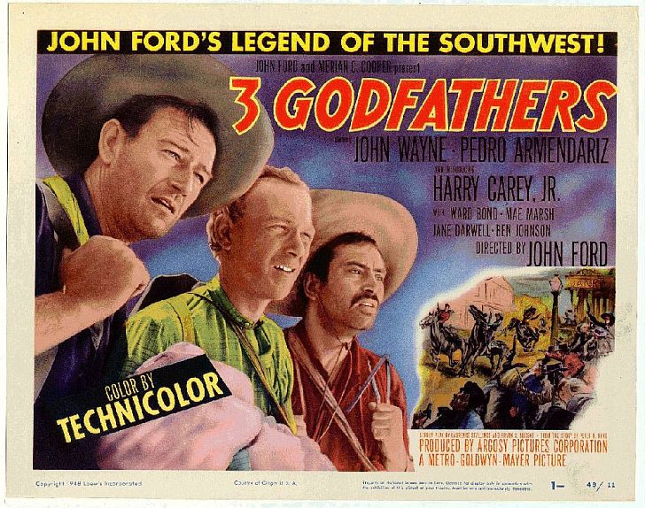 3 Godfathers with John Wayne poster