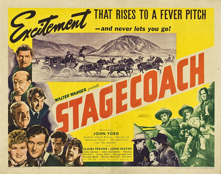 Stagecoach poster with John Wayne