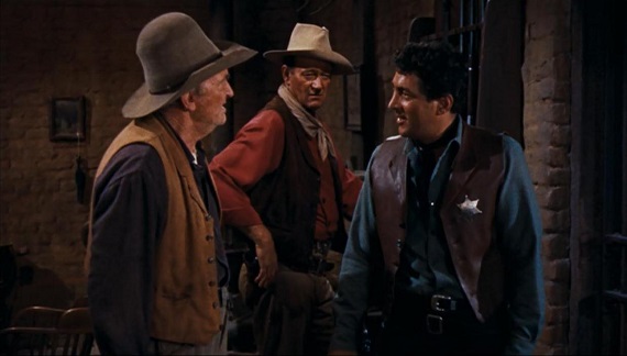 Walter Brennan John Wayne & Dean Martin still from Rio Bravo