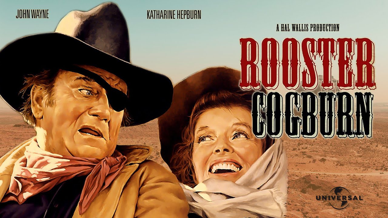 Rooster Cogburn with Duke & Kathrine Hepburn