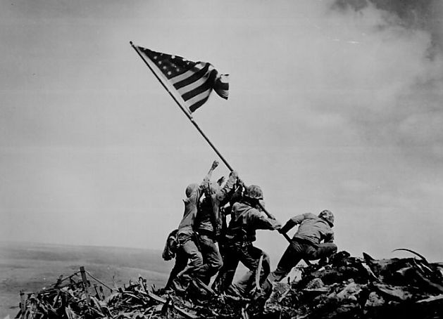 Raising the American Flag Sands of Iwo Jima