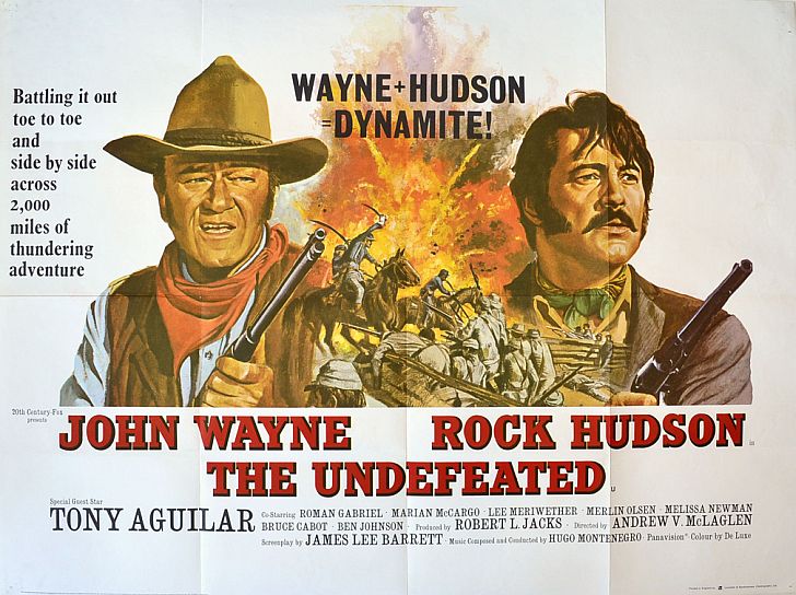 The Undefeated poster with John Wayne & Rock Hudson