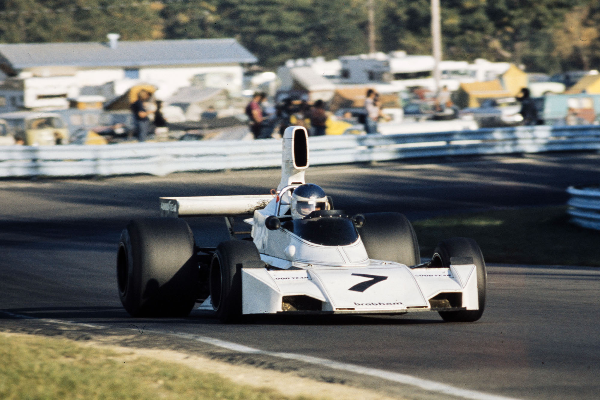 Carlos Reutemann (Brabham) competing at the 1974 United States Grand Prix