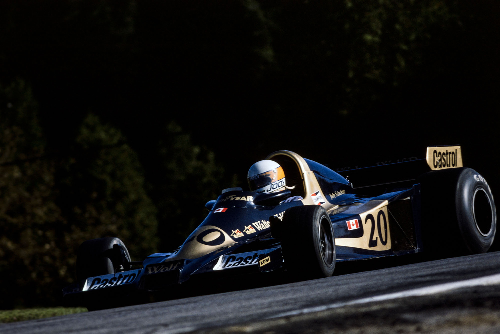 Jody Scheckter (Wold) at the 1977 Canadian Grand Prix, Mosport Park.