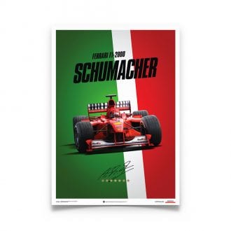 Product image for Ferrari F1-2000 Michael Schumacher Italy Suzuka GP Poster