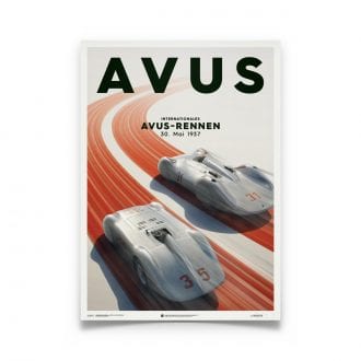 Product image for Mercedes Benz & Auto Union Silver Avus 1937 Poster