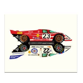 Product image for Porsche 917 Le Mans Winners 1970 & 1971 Print by Studio Bilbey