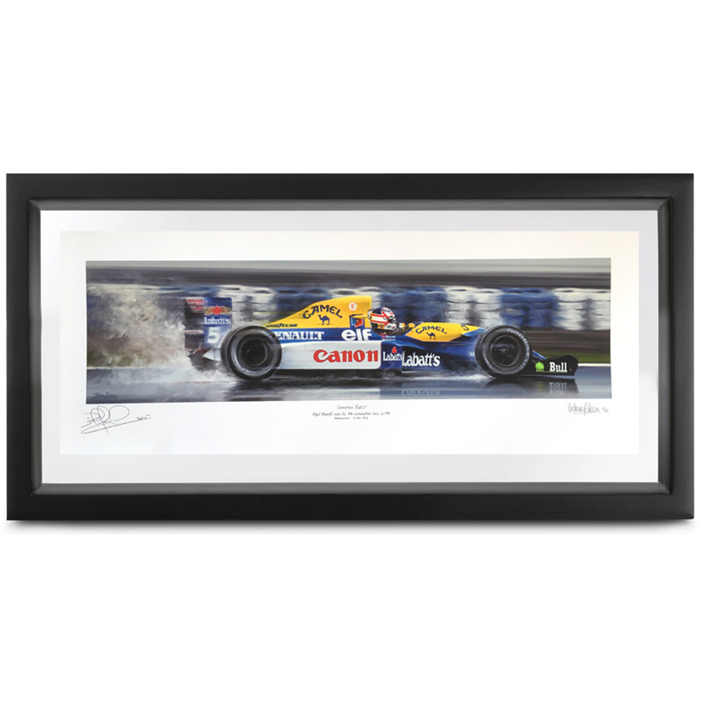 Product image for Taxi for Senna, signed Nigel Mansell
