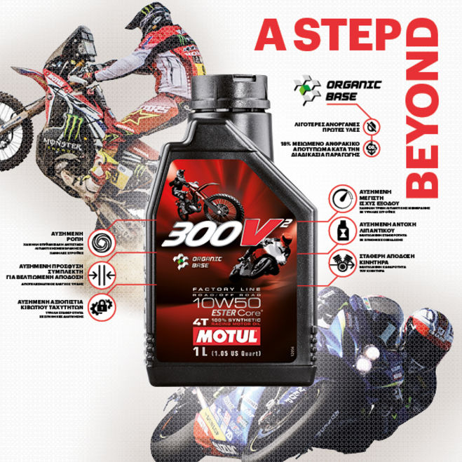 Η Motul εξελισσει την τεχνολογια της και παρουσιαζει το νεο αγωνιστικο λιπαντικο: Motul 300V² 10W50
