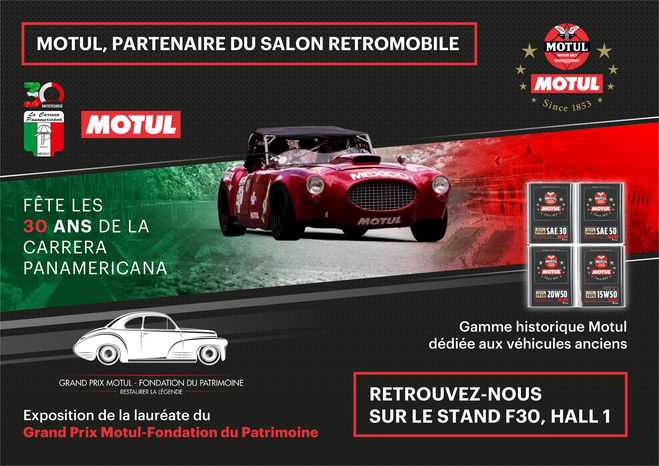 MOTUL CELEBRE LE 30ème ANNIVERSAIRE DE LA CARRERA PANAMERICANA AU SALON RETROMOBILE 2018