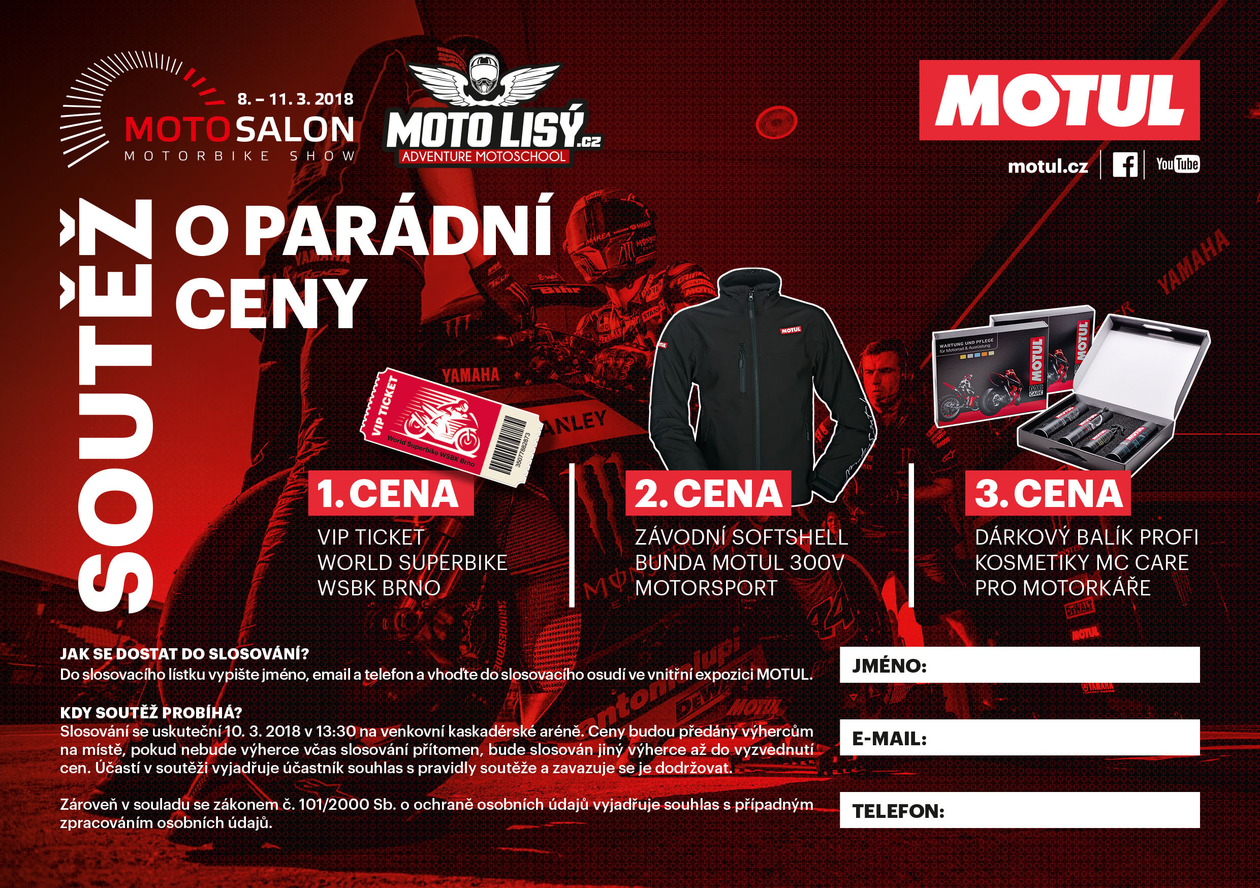 Soutěž o VIP vstupenky na 2018 WorldSBK MOTUL EXPERIENCE