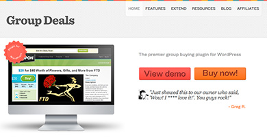 Group deals plugin groupon