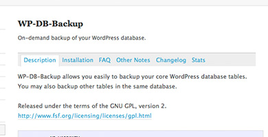 WP-DB Backup