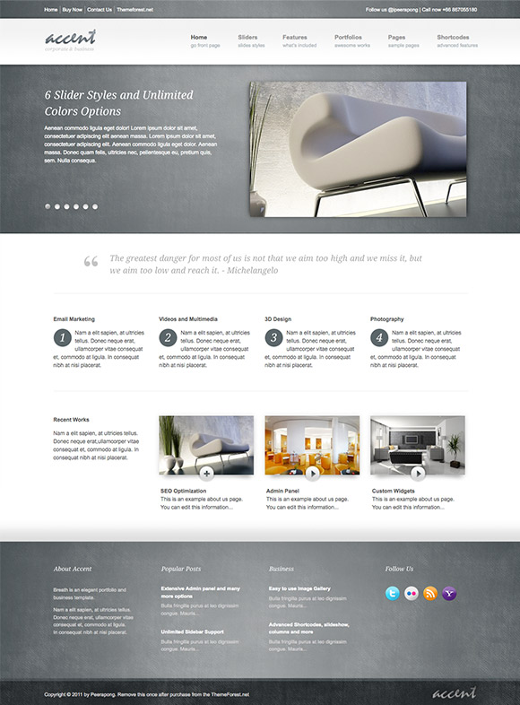 Accent - Site professionel pour entreprise