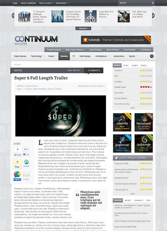 wordpress thème magazine