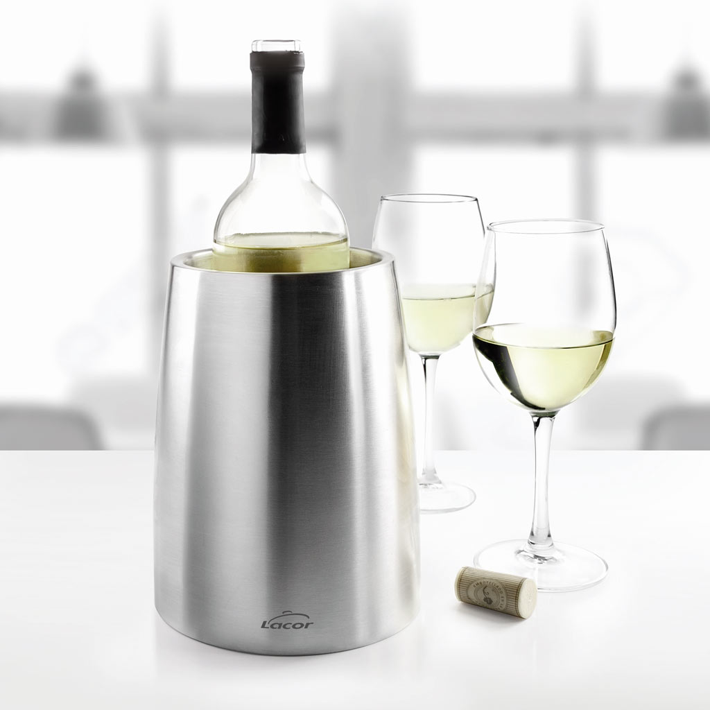 Stainless Steel Double Walled Brushed Champagne Wine Bottle Drink Ice Cooler