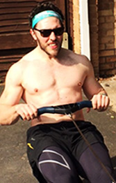 Chris rowing