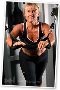 Angela working out