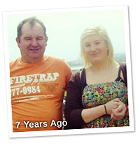 Sarah and father 7 years ago