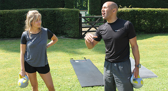 lucy working out