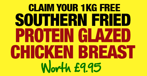 Claim your FREE 1kg southern fried Chicken Breast