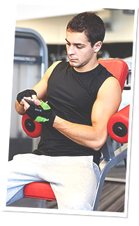 Distracted gym goer