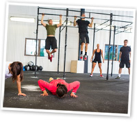 working out in the gym