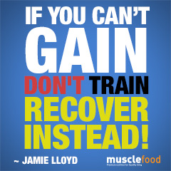 If you can't gain, dont train. recover instead