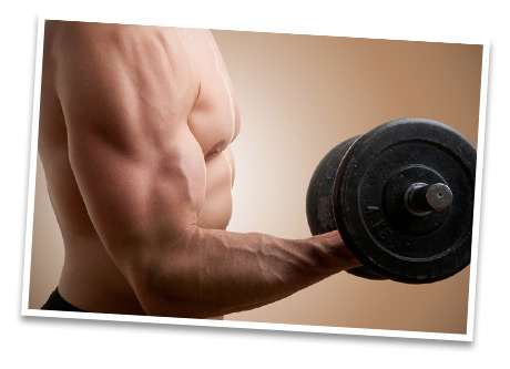 Man lifting weights