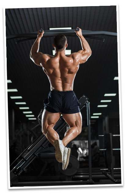 man exercising his arms