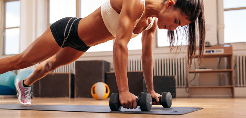 woman working out