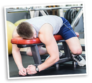 man worn out after exercise
