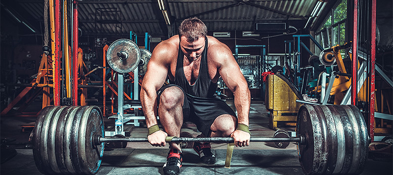 Man lifting weights