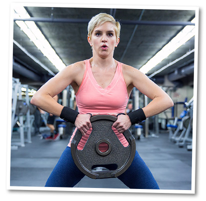 woman lifting weights