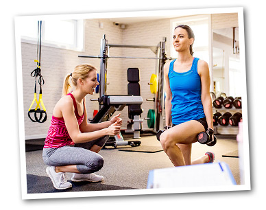 woman working out in the gym